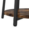 vidaXL Side Table Set with Shelf 2 pcs Smoked Oak and Black