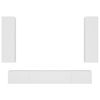 vidaXL 4 Piece TV Cabinet Set White Engineered Wood