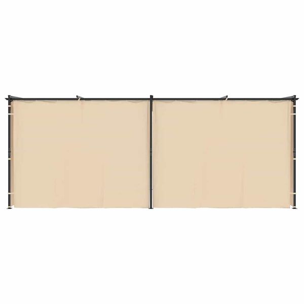 vidaXL Gazebo with Curtains 3x6 m Cream Steel