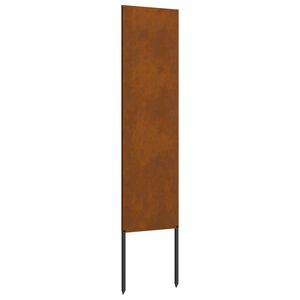 vidaXL Garden Privacy Screen Rusty 32 x 140 cm Weathering Steel