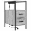vidaXL Bedside Cabinet with Drawer 2 pcs Grey Sonoma 30 x 48 x 61 cm