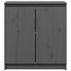 vidaXL Side Cabinet Grey 60x36x65 cm Solid Pinewood