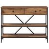 vidaXL Console Table with Drawer Brown 100 x 34.5 x 75 cm Wood
