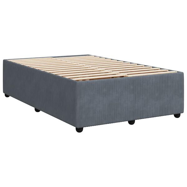 vidaXL Bed Frame without Mattress Dark Grey 120x200 cm Velvet