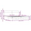 vidaXL Metal Bed Frame without Mattress Smoked Oak 180x200 cm Super King