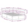 vidaXL Bookcase Bed without Mattress White 120x190cm Solid Wood Pine