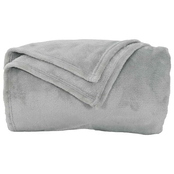 vidaXL Throw Blanket Grey 150 x 200 cm Fleece