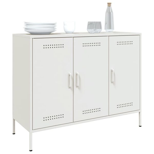 vidaXL Sideboard White 100.5x39x79 cm Steel