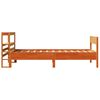 vidaXL Bed Frame without Mattress Wax Brown 90x190 cm Single Solid Wood Pine