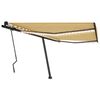 vidaXL Manual Retractable Awning with LED 400x300 cm Yellow and White