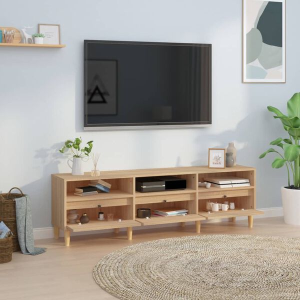 vidaXL TV Cabinet Sonoma Oak 150x30x44.5 cm Engineered Wood