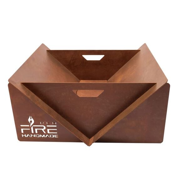RedFire Handmade Fire Pit V Rust Steel