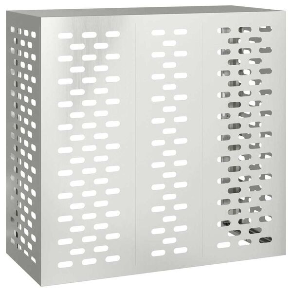 vidaXL Air Conditioner Cover Silver 110 x 50 x 105 cm Galvanised Steel