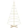 vidaXL Metal Christmas Tree with Ring Stand KUOPIO 180 cm Steel Gold