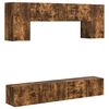 vidaXL TV Cabinet Set Wall-mounted 4 pcs Smoked Oak Engineered Wood