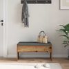 vidaXL Hall Bench with Cushion Old Wood 83 x 38 x 40 cm