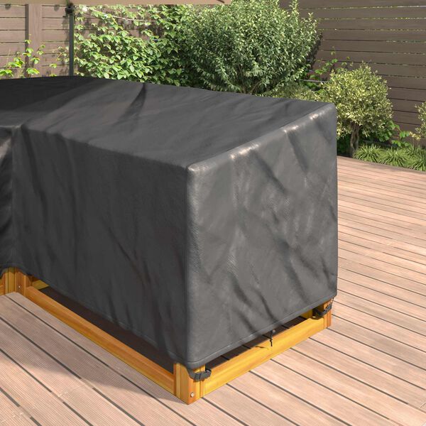 vidaXL Furniture Cover Black 260 x 210 x 80 cm 210D Oxford Fbric