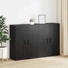 vidaXL Wall-Mounted Cabinet 2 pcs Black Oak 69.5 x 34 x 90 cm