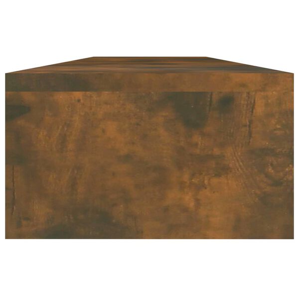 vidaXL Monitor Stand Smoked Oak 110x23.5x9 cm Engineered Wood