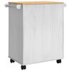 vidaXL Kitchen Trolley White 72.5 x 45 x 80 cm Solid Pine Wood