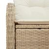 vidaXL Garden Sofa Beige 121 x 62 x 69cm Poly Rattan
