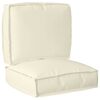 vidaXL Pallet Cushion Set 2 pcs Cream Oxford Fabric
