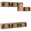 vidaXL TV Cabinet Set with Drawer 7 pcs Artisan oak 60 x 30 x 30 cm