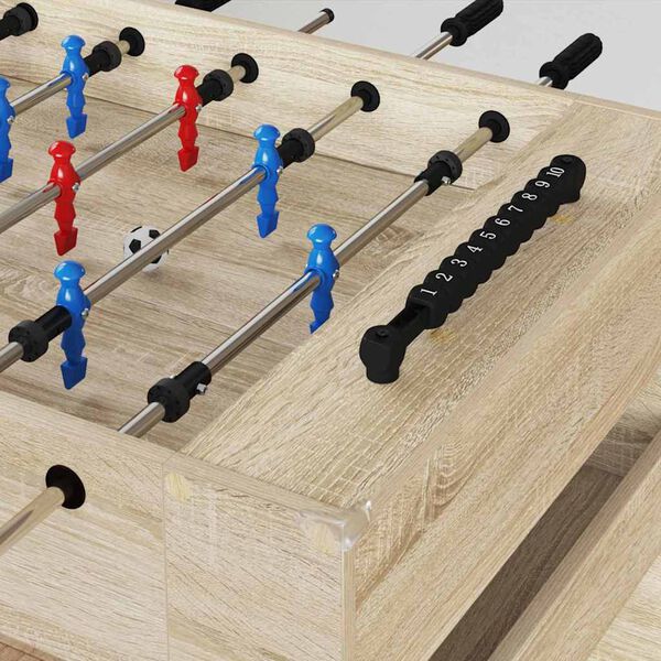 vidaXL Foosball Table Sonoma Oak 125 x 60.5 x 80 cm Engineered Wood
