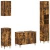 vidaXL 4 Piece Bathroom Cabinet Set ALKMAAR Smoked Oak Engineered Wood