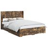 vidaXL Bed Frame with Storage and Headboard Smoked Oak 120 x 190 cm