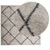 vidaXL Shaggy Rug PAMPLONA High Pile Modern Beige and Anthracite 160x160 cm