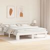 vidaXL Bed Frame with Headboard White 180 x 200 cm Solid Pine Wood