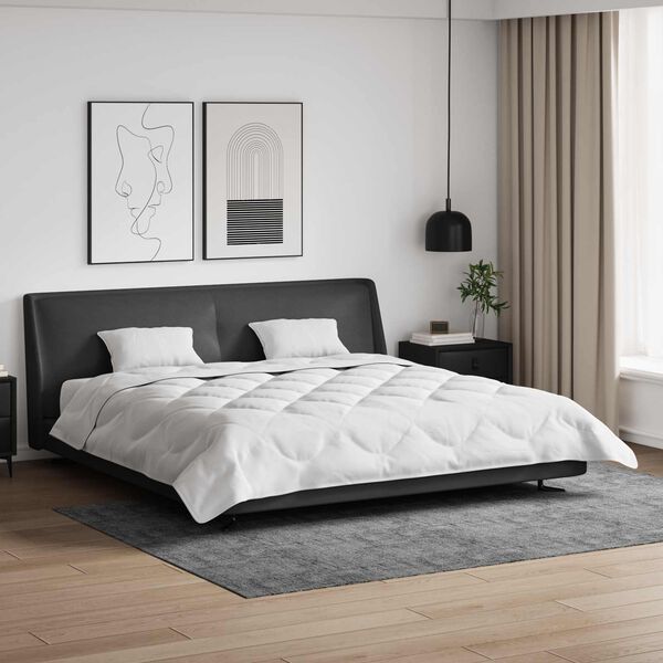 vidaXL Duvet with Pillow 3 pcs White Microfibre