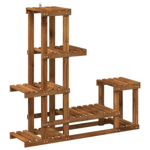 vidaXL Plant Stand Natural 93.5 x 25 x 91.5 cm Solid Acacia Wood