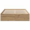 vidaXL Bed Frame without Mattress Artisan Oak 120x190cm Small Double Engineered Wood