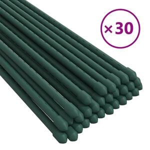 vidaXL Garden Plant Stakes 30 pcs Green 180 cm Steel