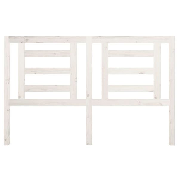 vidaXL Bed Headboard White 156x4x100 cm Solid Pine Wood