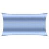 vidaXL Sunshade Sail 2.5 x 5 m HDPE Rectangular Blue and White
