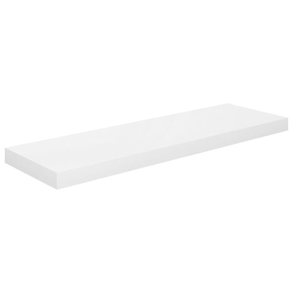 vidaXL Floating Wall Shelves 4 pcs High Gloss White 80x23.5x3.8 cm MDF