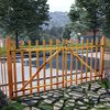 vidaXL Double Fence Gate Impregnated Hazel Wood 300x150 cm