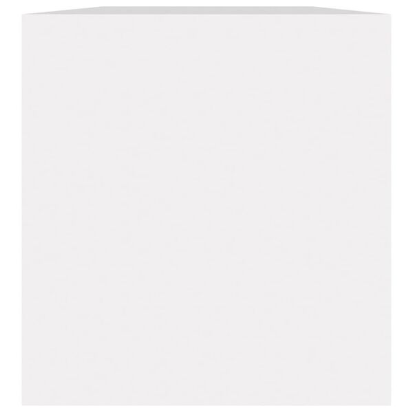 vidaXL Vinyl Storage Box White 71x34x36 cm Engineered Wood