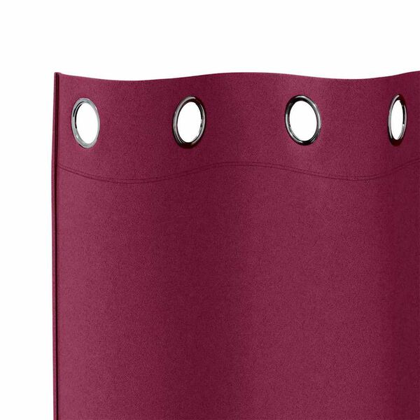 vidaXL Blackout Curtains with Rings 2 pcs Wine Red 175 x 140 cm