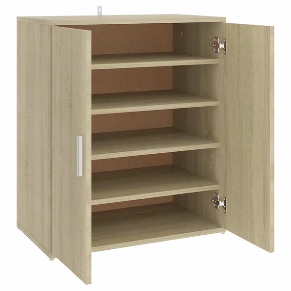 vidaXL Shoe Cabinet Sonoma Oak 60x35x70 cm Engineered Wood