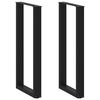 vidaXL Bar Table Legs U-Shaped 2 pcs Black 40x(100-101) cm Steel