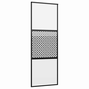 vidaXL Glass Door Fretwork Black 76 x 2 x 205 cm Aluminium