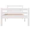 vidaXL Bed Frame without Mattress White Solid Wood 100x200 cm
