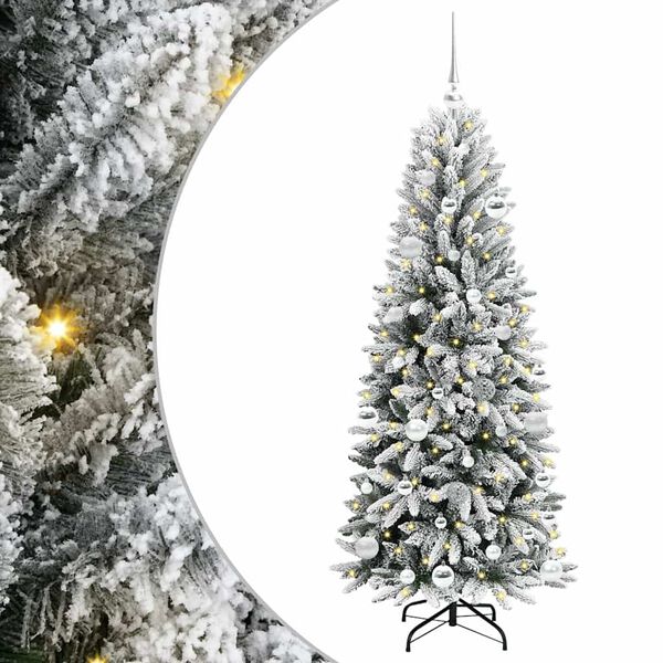 vidaXL Artificial Christmas Tree with 150 LEDs White 63 x 63 x 150 cm