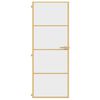 vidaXL Interior Door Slim Golden 76x201.5 cm Tempered Glass and Aluminium