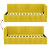 vidaXL Corner Bed Frame with Headboard Yellow 90 cm x 190 cm Velvet