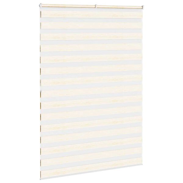 vidaXL Zebra Blind Marble Beige 165x200 cm Fabric Width 160.9 cm Polyester